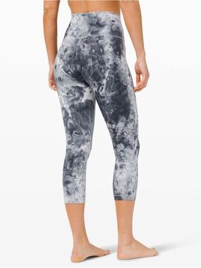 Lululemon Wunder Under High-Rise Crop 21” Leggings Marble Dye Classic Navy